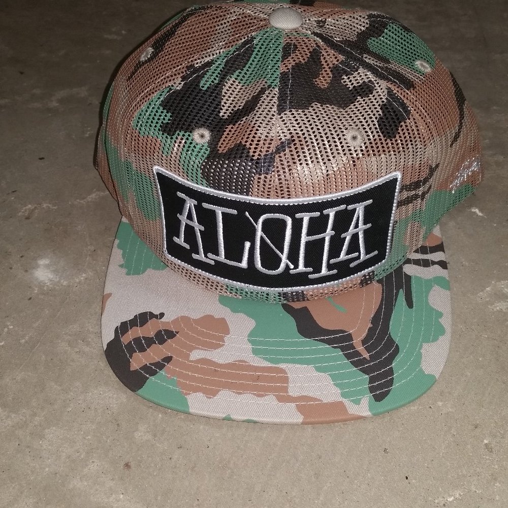 STUSSY ALOHA Truckers Hat Sample Mesh Snapback - Picture 5 of 11